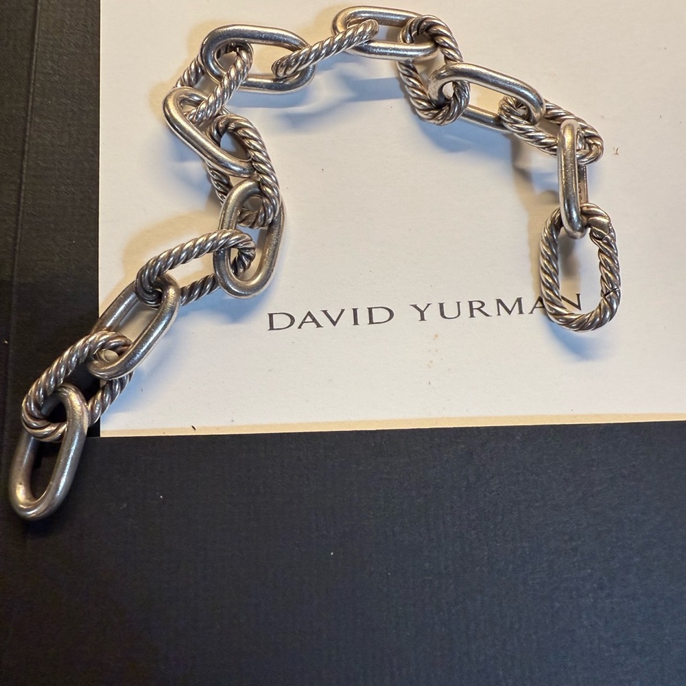 David Yurman Twisted Silver Link Bracelet